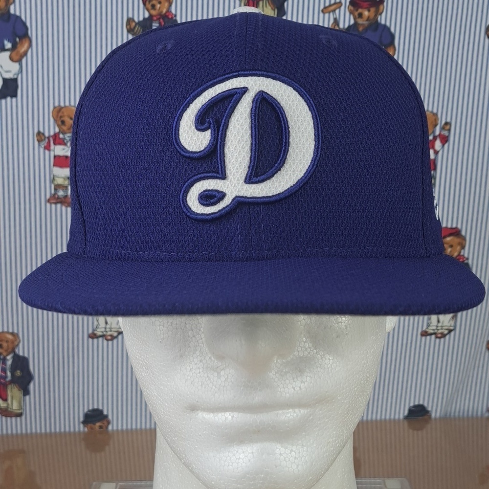 Los Angeles Dodgers stitched logo coach-issued blue & white fitted baseball hat